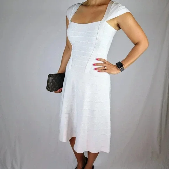 Herve Leger White Nahla Bandage Dress $1290 - Picture 7 of 14